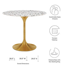 Load image into Gallery viewer, Lippa 36&quot; Round Terrazzo Dining Table by Modway
