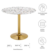 Load image into Gallery viewer, Verne 36&quot; Round Terrazzo Dining Table by Modway
