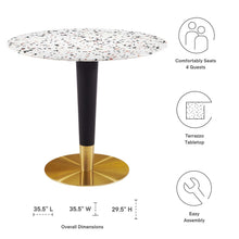 Load image into Gallery viewer, Zinque 36&quot; Round Terrazzo Dining Table by Modway
