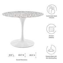 Load image into Gallery viewer, Lippa 40&quot; Round Terrazzo Dining Table by Modway
