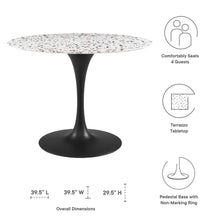 Load image into Gallery viewer, Lippa 40&quot; Round Terrazzo Dining Table by Modway
