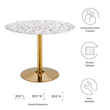 Load image into Gallery viewer, Verne 40&quot; Round Terrazzo Dining Table by Modway
