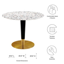 Load image into Gallery viewer, Zinque 40&quot; Round Terrazzo Dining Table by Modway
