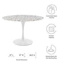 Load image into Gallery viewer, Lippa 48&quot; Round Terrazzo Dining Table by Modway
