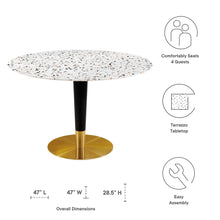 Load image into Gallery viewer, Zinque 47&quot; Round Terrazzo Dining Table by Modway
