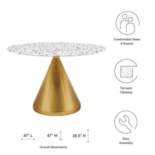 Load image into Gallery viewer, Tupelo 47&quot; Round Terrazzo Dining Table by Modway
