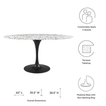 Load image into Gallery viewer, Lippa 60&quot; Oval Terrazzo Dining Table by Modway
