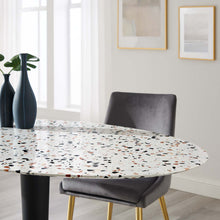 Load image into Gallery viewer, Zinque 60&quot; Oval Terrazzo Dining Table by Modway
