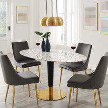 Load image into Gallery viewer, Zinque 60&quot; Oval Terrazzo Dining Table by Modway
