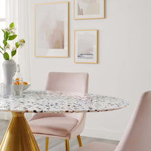 Load image into Gallery viewer, Tupelo 60&quot; Oval Terrazzo Dining Table by Modway
