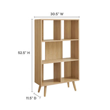 Load image into Gallery viewer, Transmit 5 Shelf Wood Grain Bookcase by Modway
