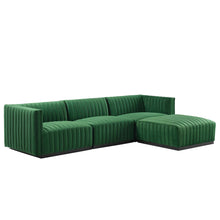 Load image into Gallery viewer, Conjure 4-Piece Channel Tufted Performance Velvet Sectional by Modway
