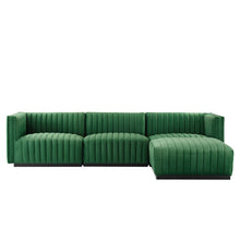 Load image into Gallery viewer, Conjure 4-Piece Channel Tufted Performance Velvet Sectional by Modway
