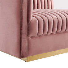 Load image into Gallery viewer, Sanguine 5-Piece Channel Tufted Performance Velvet Right-Facing Modular Sectional Sofa by Modway
