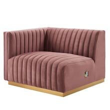 Load image into Gallery viewer, Conjure 5-Piece Channel Tufted Performance Velvet Sectional by Modway
