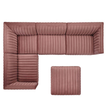 Load image into Gallery viewer, Conjure 5-Piece Channel Tufted Performance Velvet Sectional by Modway
