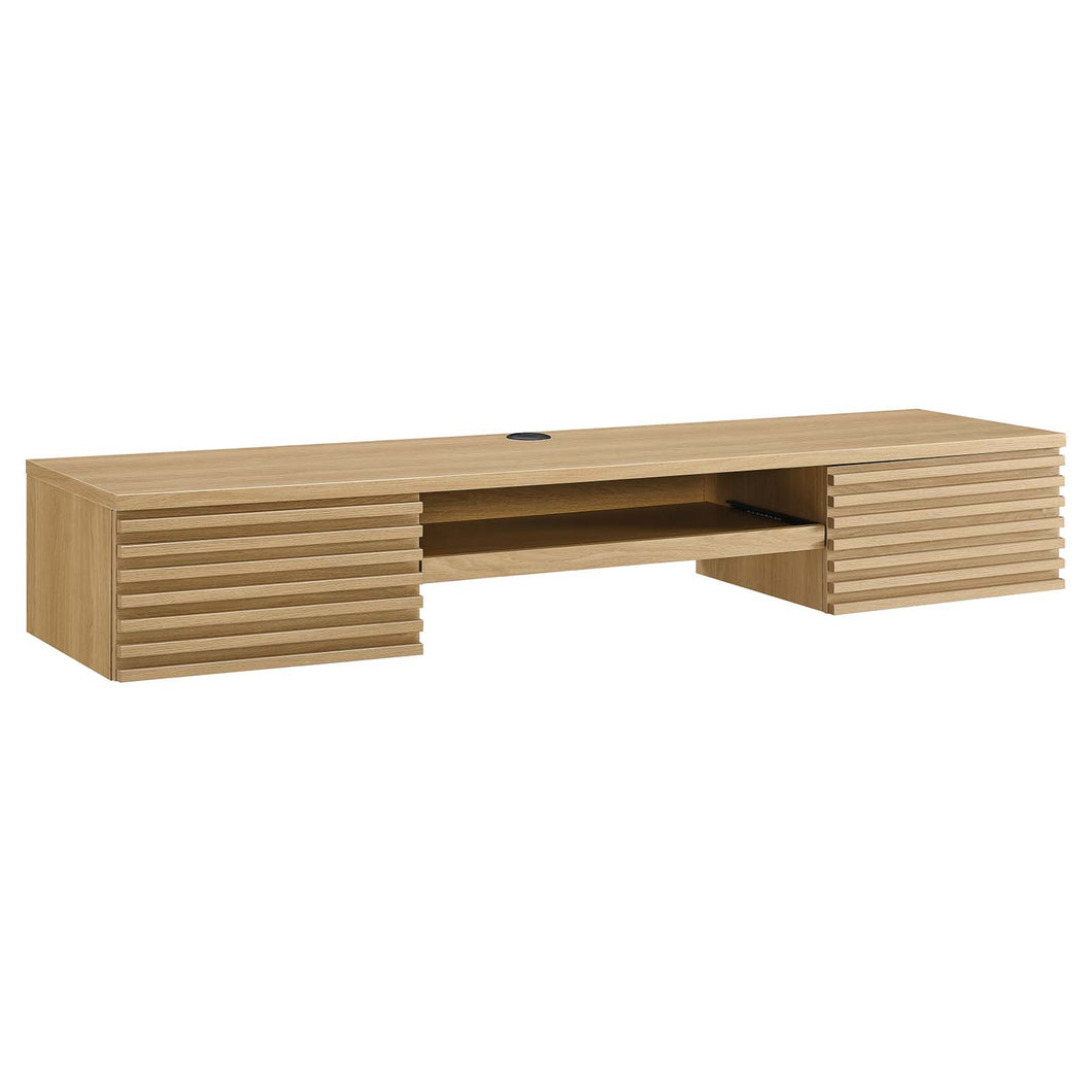 Render Wall Mount Wood Office Desk by Modway