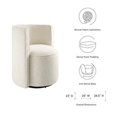 Load image into Gallery viewer, Della Boucle Fabric Swivel Chair by Modway
