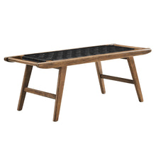 Load image into Gallery viewer, Saoirse 47&quot; Faux Leather Wood Bench by Modway
