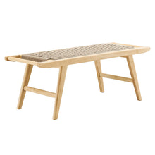 Load image into Gallery viewer, Saoirse 47&quot; Wove Rope Wood Bench by Modway
