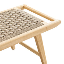 Load image into Gallery viewer, Saoirse 47&quot; Wove Rope Wood Bench by Modway
