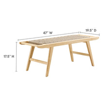 Load image into Gallery viewer, Saoirse 47&quot; Wove Rope Wood Bench by Modway
