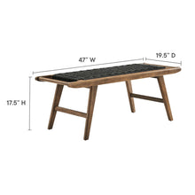 Load image into Gallery viewer, Saoirse 47&quot; Wove Rope Wood Bench by Modway
