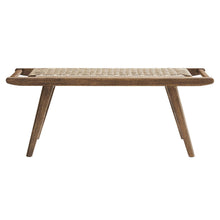 Load image into Gallery viewer, Saoirse 47&quot; Wove Rope Wood Bench by Modway
