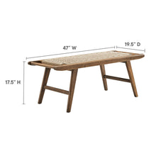 Load image into Gallery viewer, Saoirse 47&quot; Wove Rope Wood Bench by Modway
