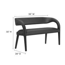 Load image into Gallery viewer, Pinnacle Vegan Leather Accent Bench by Modway
