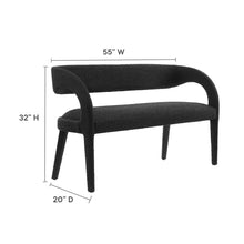 Load image into Gallery viewer, Pinnacle Boucle Fabric Accent Bench by Modway
