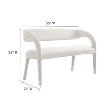 Load image into Gallery viewer, Pinnacle Boucle Fabric Accent Bench by Modway
