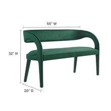 Load image into Gallery viewer, Pinnacle Performance Velvet Accent Bench by Modway
