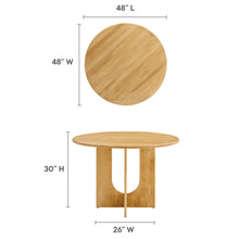 Load image into Gallery viewer, Rivian Round 48&quot; Wood Dining Table by Modway
