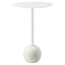 Load image into Gallery viewer, Aliza Round White Marble Side Table by Modway
