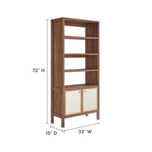 Load image into Gallery viewer, Capri 4-Shelf Wood Grain Bookcase by Modway
