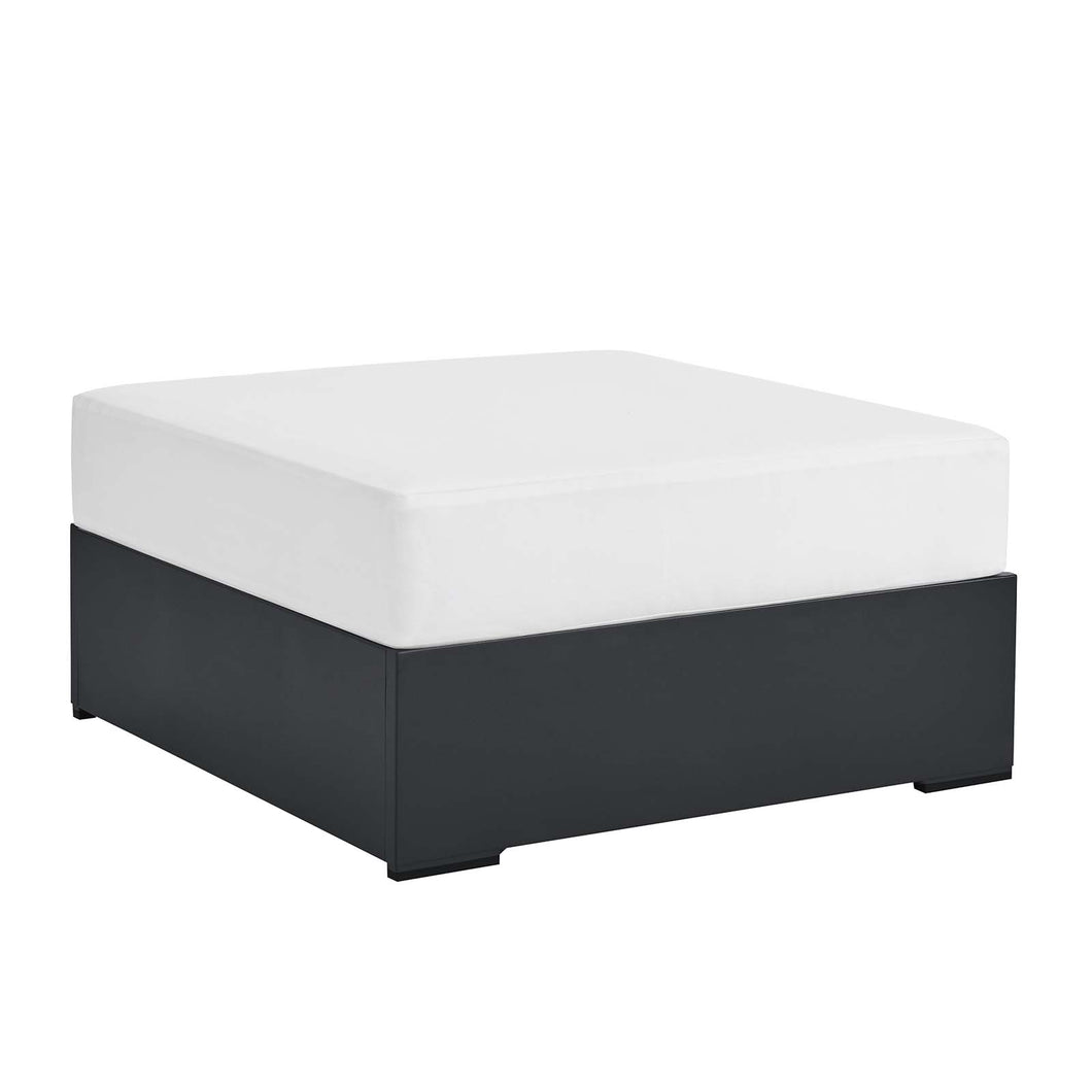 Tahoe Outdoor Patio Powder-Coated Aluminum Ottoman by Modway