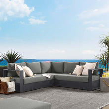 Load image into Gallery viewer, Tahoe 3-Piece Outdoor Patio Powder-Coated Aluminum Sectional Sofa Set by Modway
