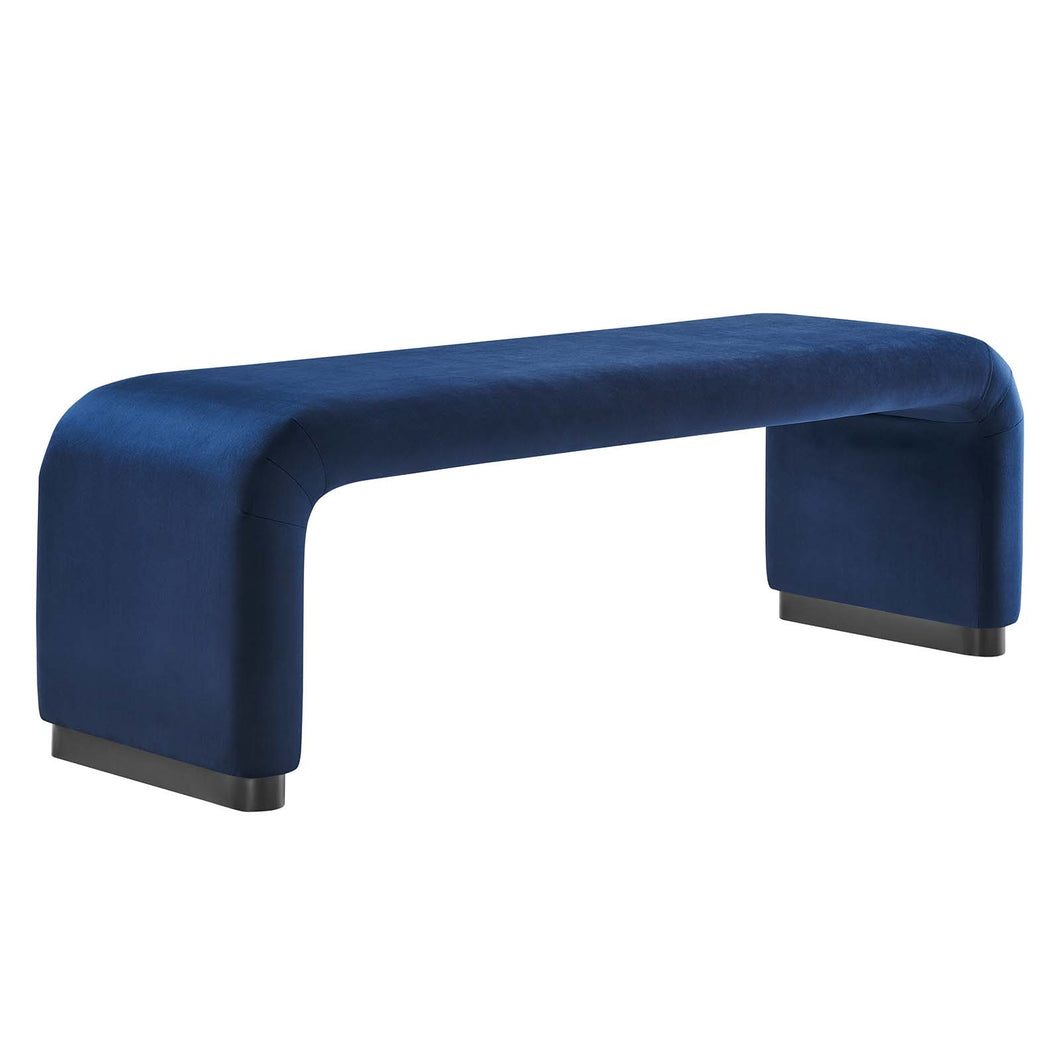 Koda Performance Velvet Waterfall Long Bench by Modway