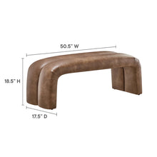 Load image into Gallery viewer, Dax 50.5&quot; Vegan Leather Upholstered Accent Bench by Modway
