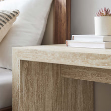 Load image into Gallery viewer, Mirella Faux Travertine Side Table by Modway
