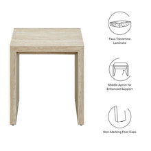 Load image into Gallery viewer, Mirella Faux Travertine Side Table by Modway
