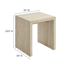 Load image into Gallery viewer, Mirella Faux Travertine Side Table by Modway
