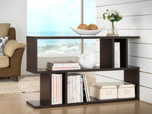 Load image into Gallery viewer, Baxton Studio Goodwin 2-Level Dark Brown Modern Bookshelf
