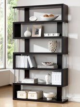 Load image into Gallery viewer, Baxton Studio Barnes Dark Brown Six-Shelf Modern Bookcase
