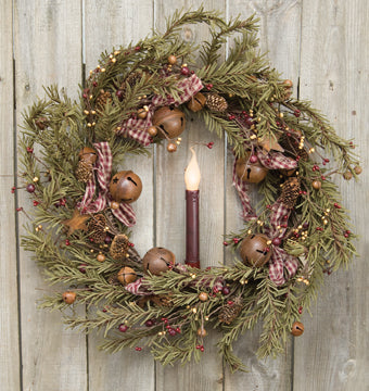 Rustic Holiday Pine Wreath 22