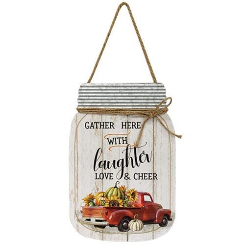 Laughter Mason Jar Hanging Sign 12