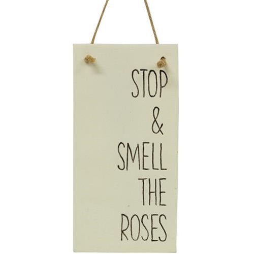 *Stop and Smell The Roses Resin Sign (Pack of 2)