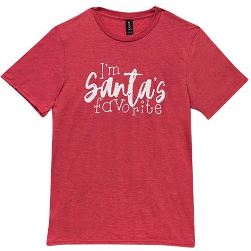 I'm Santa's Favorite T-Shirt  Heather Red XXL