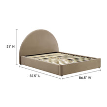 Load image into Gallery viewer, Resort Performance Velvet Arched Round King Platform Bed by Modway
